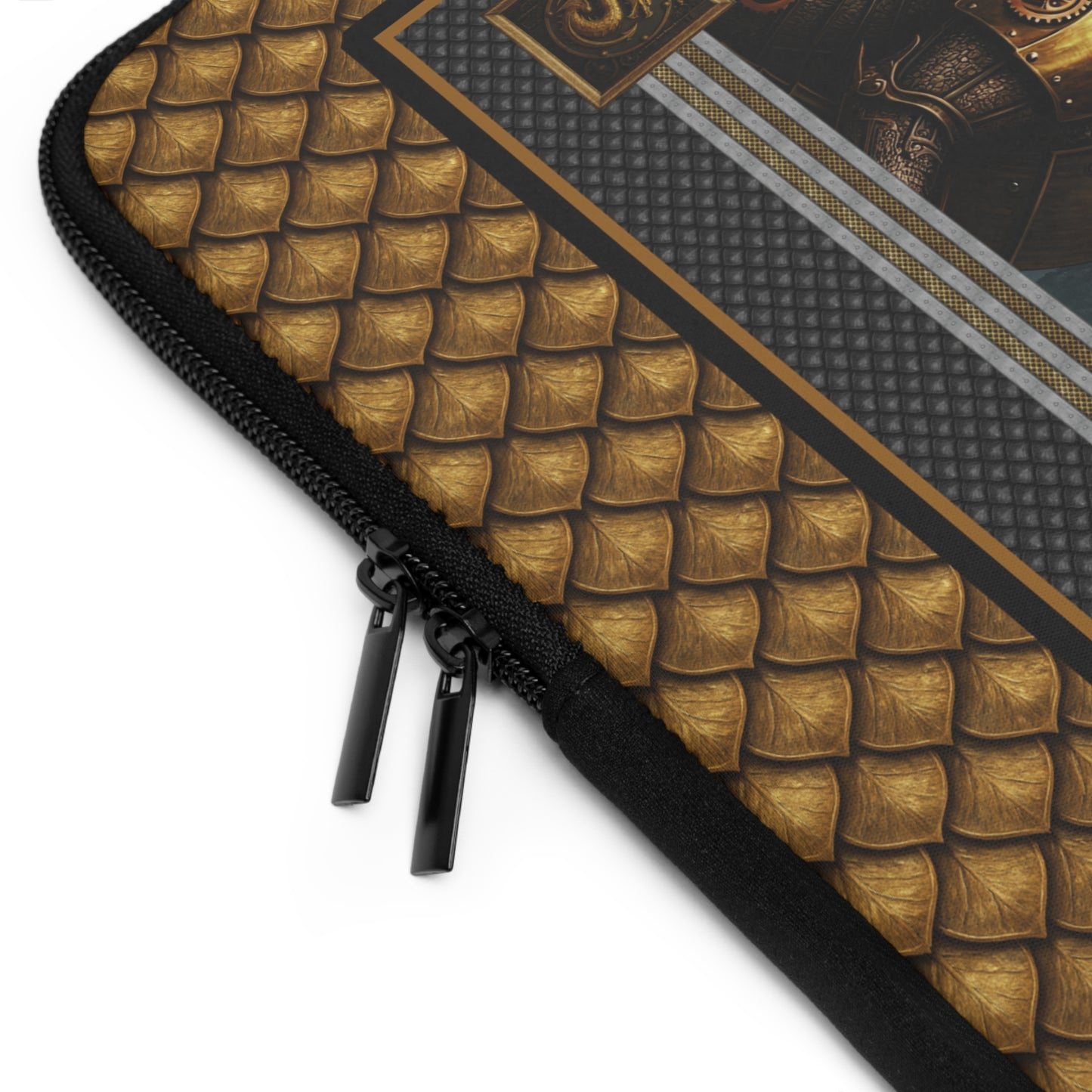 Laptop Sleeve (Sizes:  13", 15", 17"):  Steampunk Dragons [Dragon Head/Red Eyes]