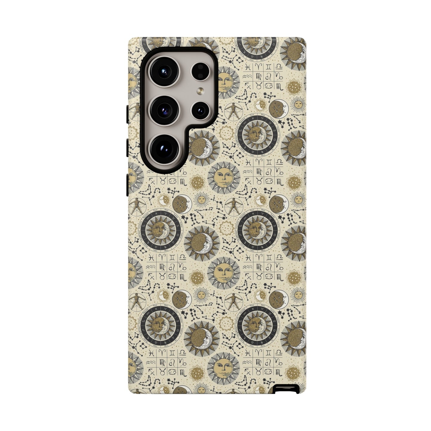 Samsung Galaxy Series Tough Case-Phone Case: The Sun, The Moon, And The Stars [Zodiac Symbols]