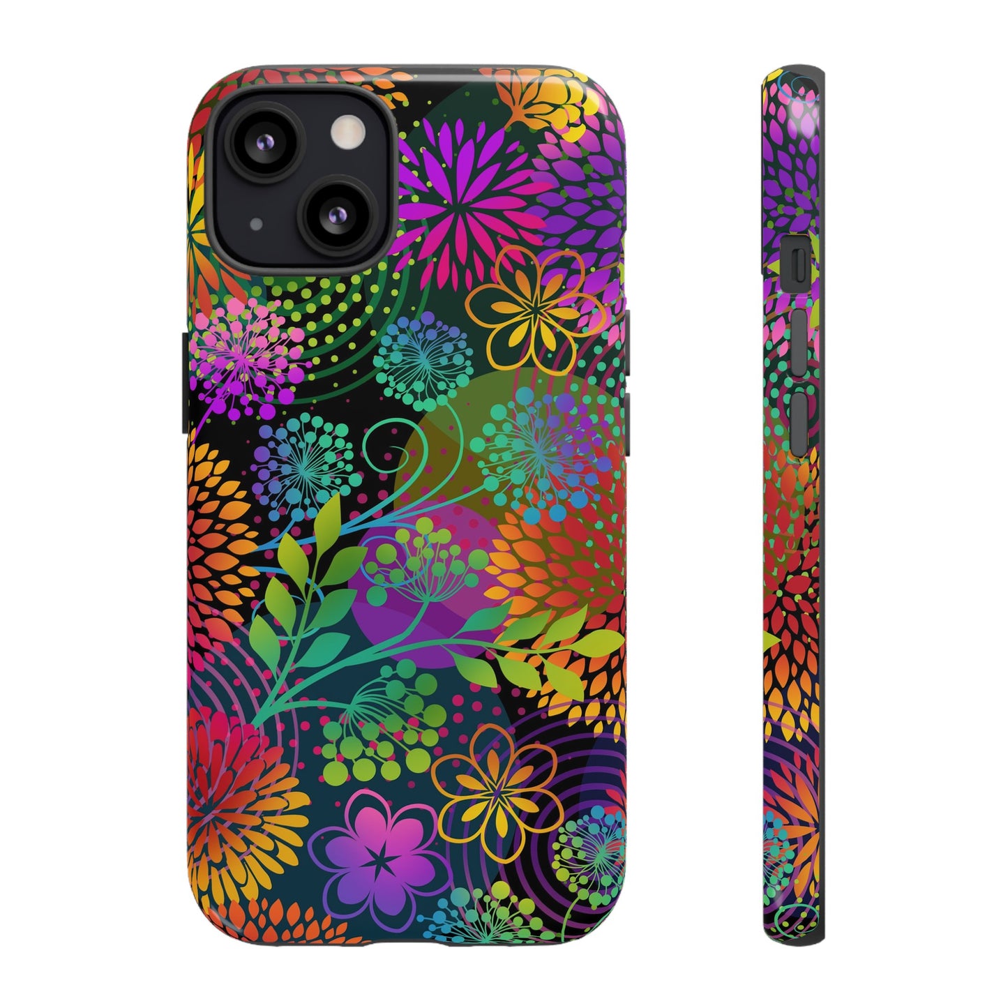 Apple I-Phone 13 (Series)-Tough Case-Phone Case:  Unusual Garden [Bright Flowers]