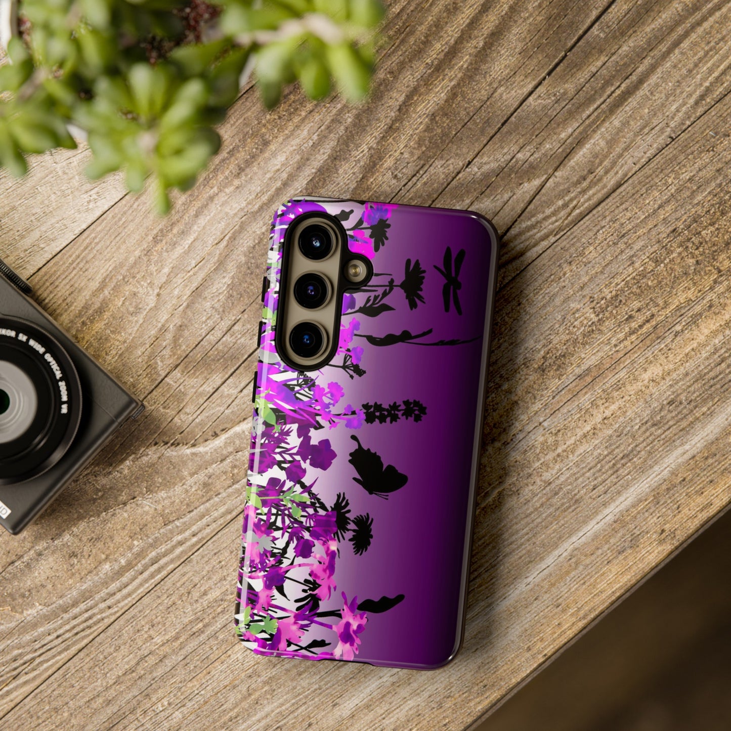 Samsung Galaxy Series Tough Case-Phone Case: Dreamscapes [Dark Purple Border]