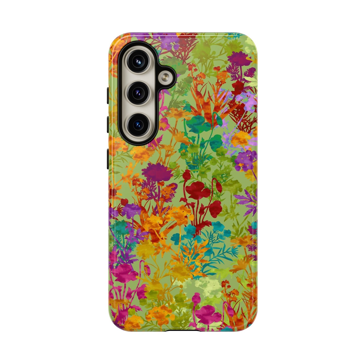 Samsung Galaxy Series Tough Case-Phone Case: Dreamscapes [Multi-Colored Flowers-Yellow]