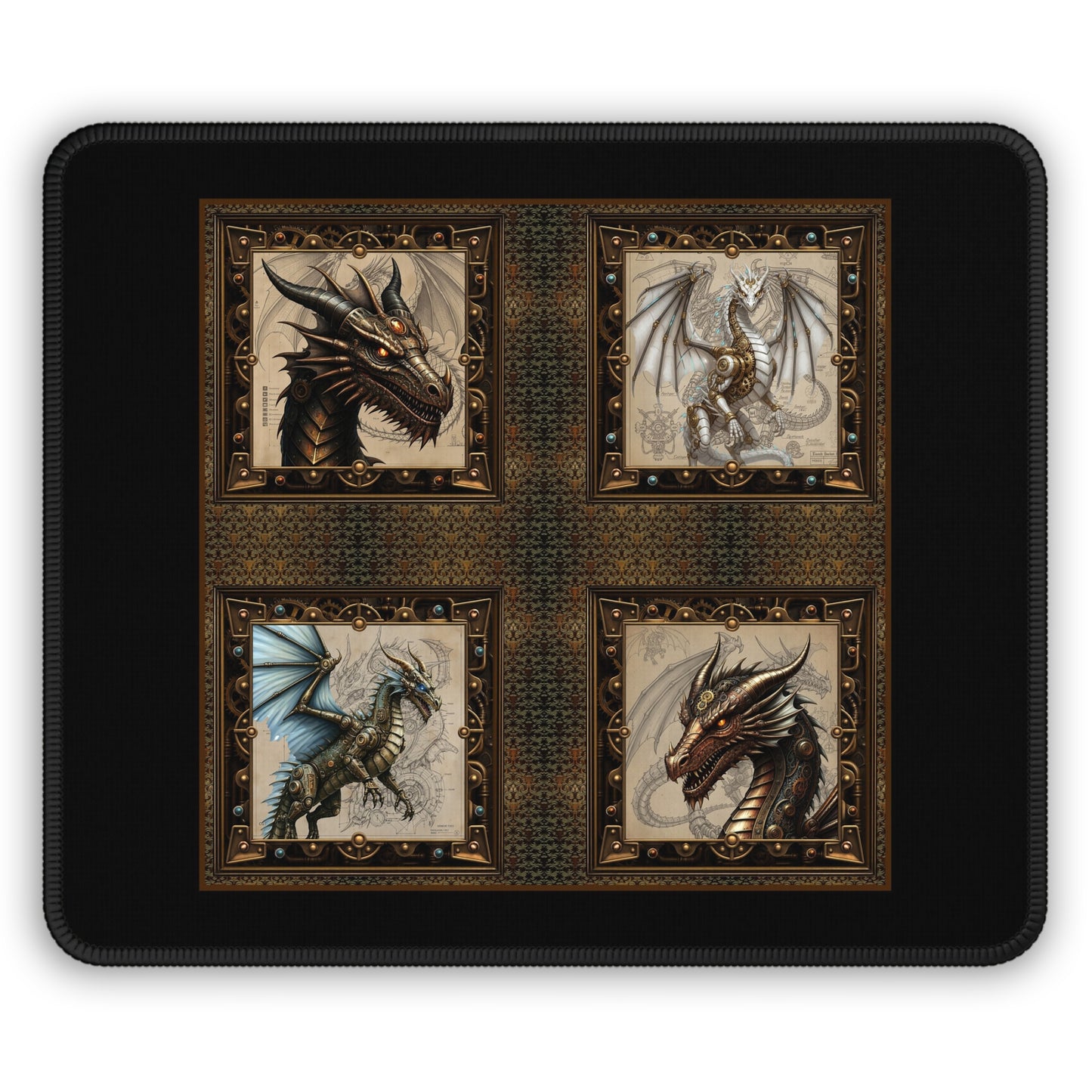 Mouse Pad-Gaming;  9x7:  Steampunk Dragon [Dagon-Profiles]