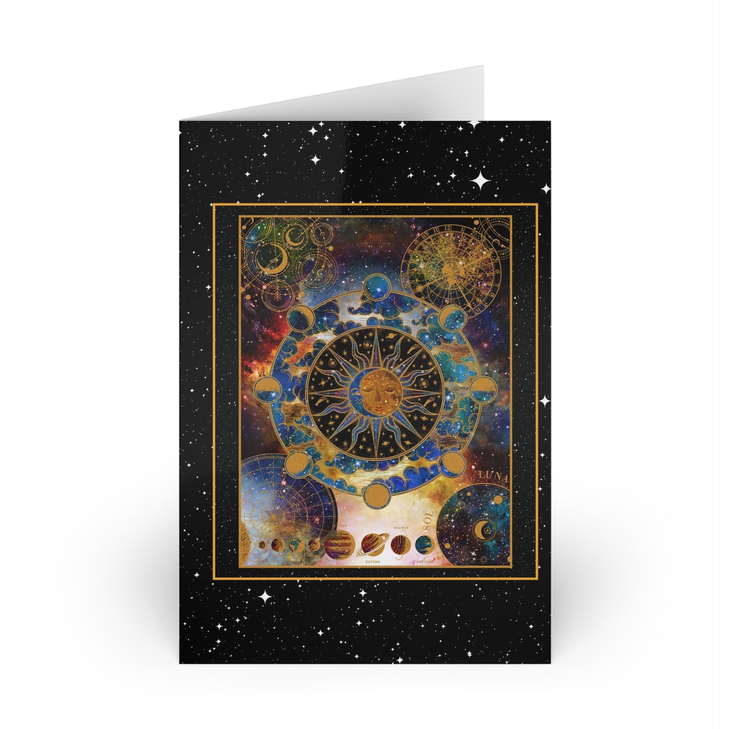 NOTE CARDS: CELESTIAL [Zodiac Panel]