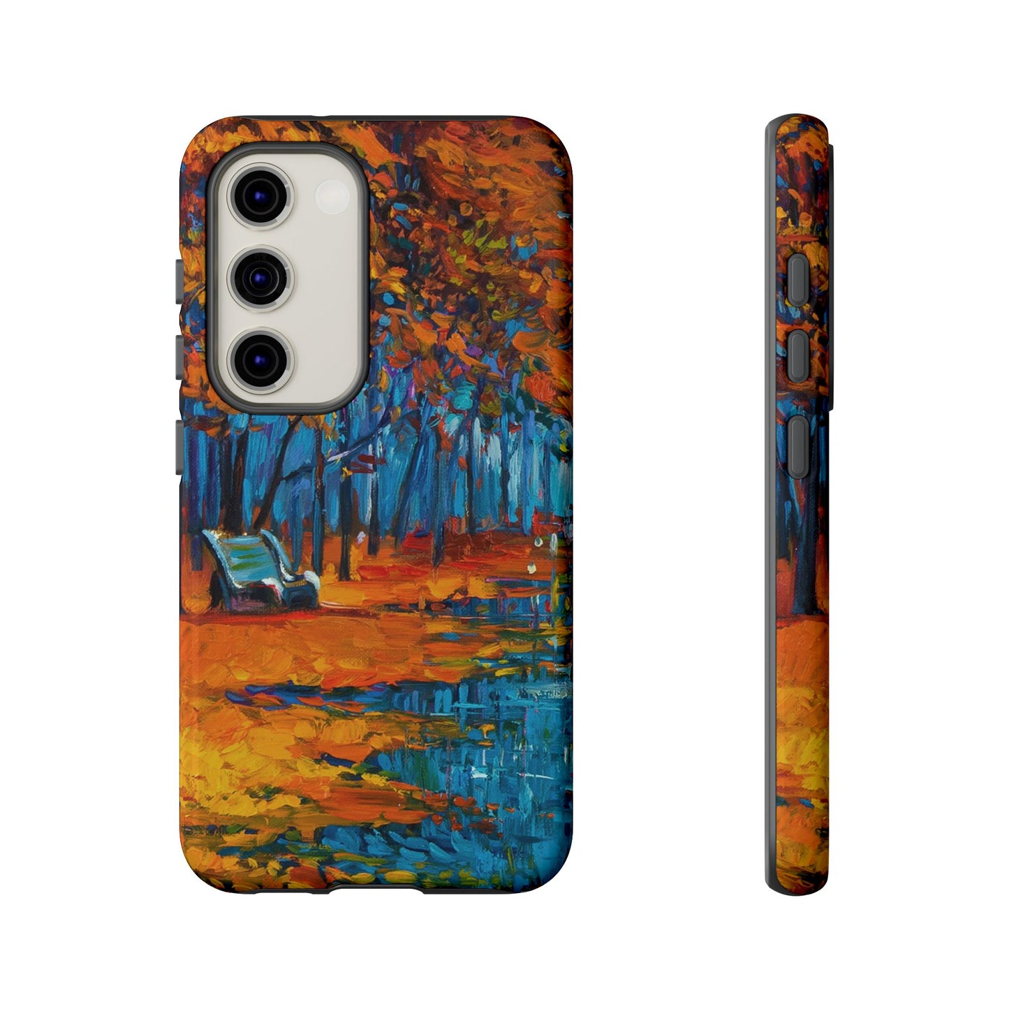 Samsung Galaxy S23 - Tough Case-Phone Case:  Year of Art [Fall Park Bench]