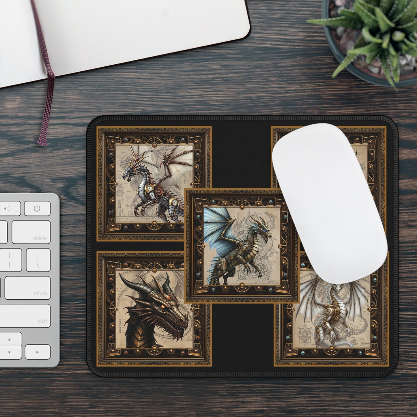 Mouse Pad-Gaming;  9x7:  Steampunk Dragon [Dagon-Profiles]