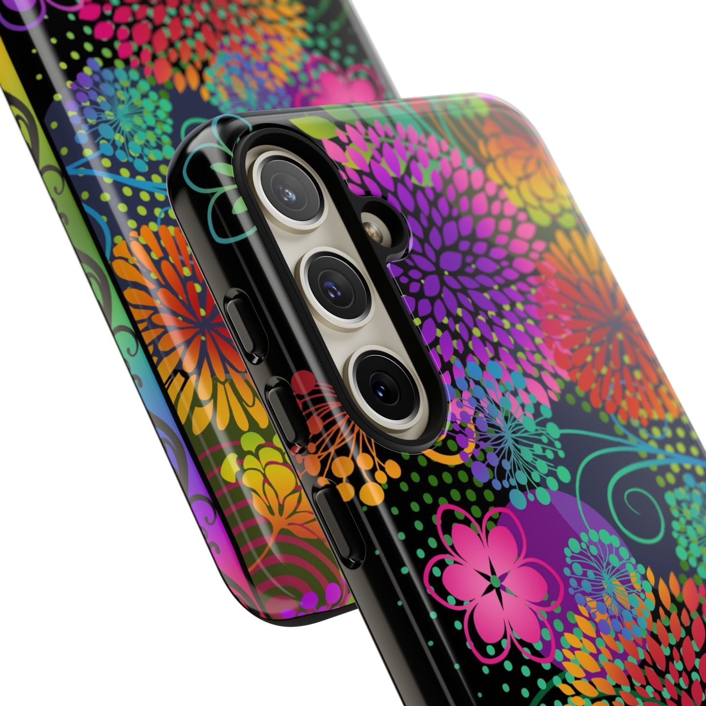Samsung Galaxy Series Tough Case-Phone Case:  Unusual Garden [Flower Border]