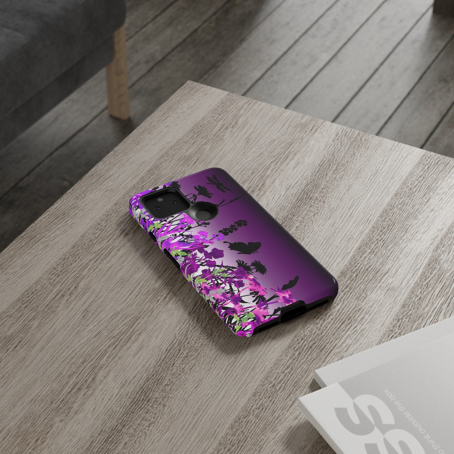 Android Google Pixel (Series) Tough Case-Phone Case:  Dreamscapes [Dark Purple Border]