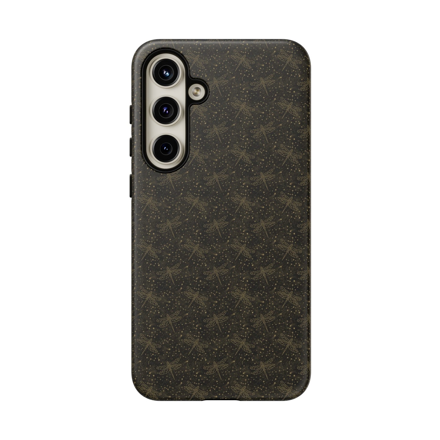 Samsung Galaxy Series Tough Case-Phone Case: The Sun, The Moon, And The Stars [Gold Dragonflies]