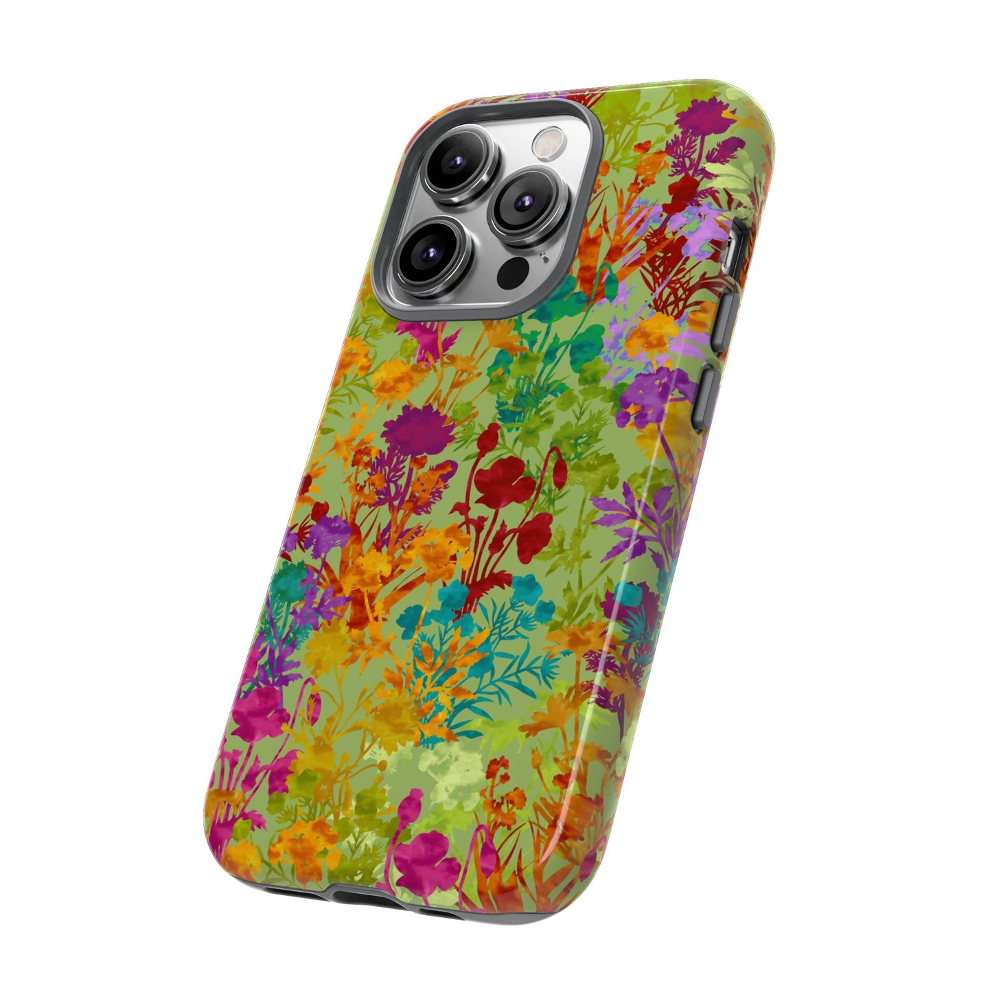 Apple I-Phone 14 (Series)-Tough Case-Phone Case:  Dreamscapes [Multi-Colored Flower-Yellow]