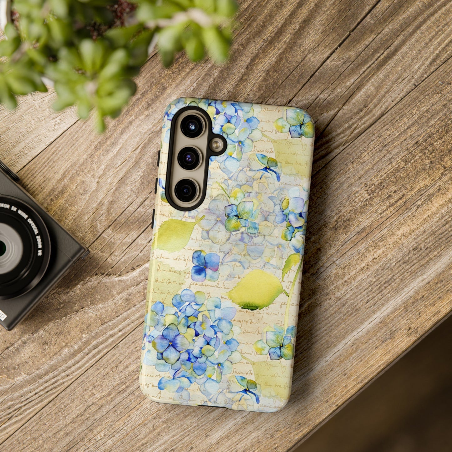 Samsung Galaxy Series Tough Case-Phone Case:  Leah [Flowers W/Script]