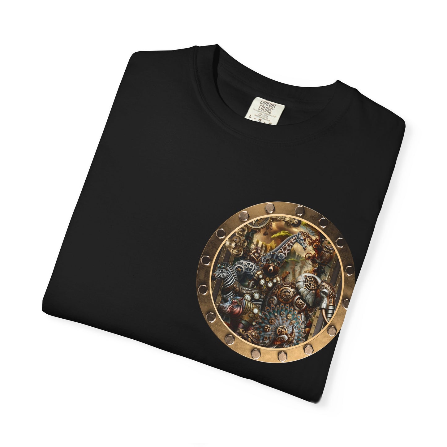 Unisex Heavy Cotton Tee:  "Steampunk Menagerie" [Animals]