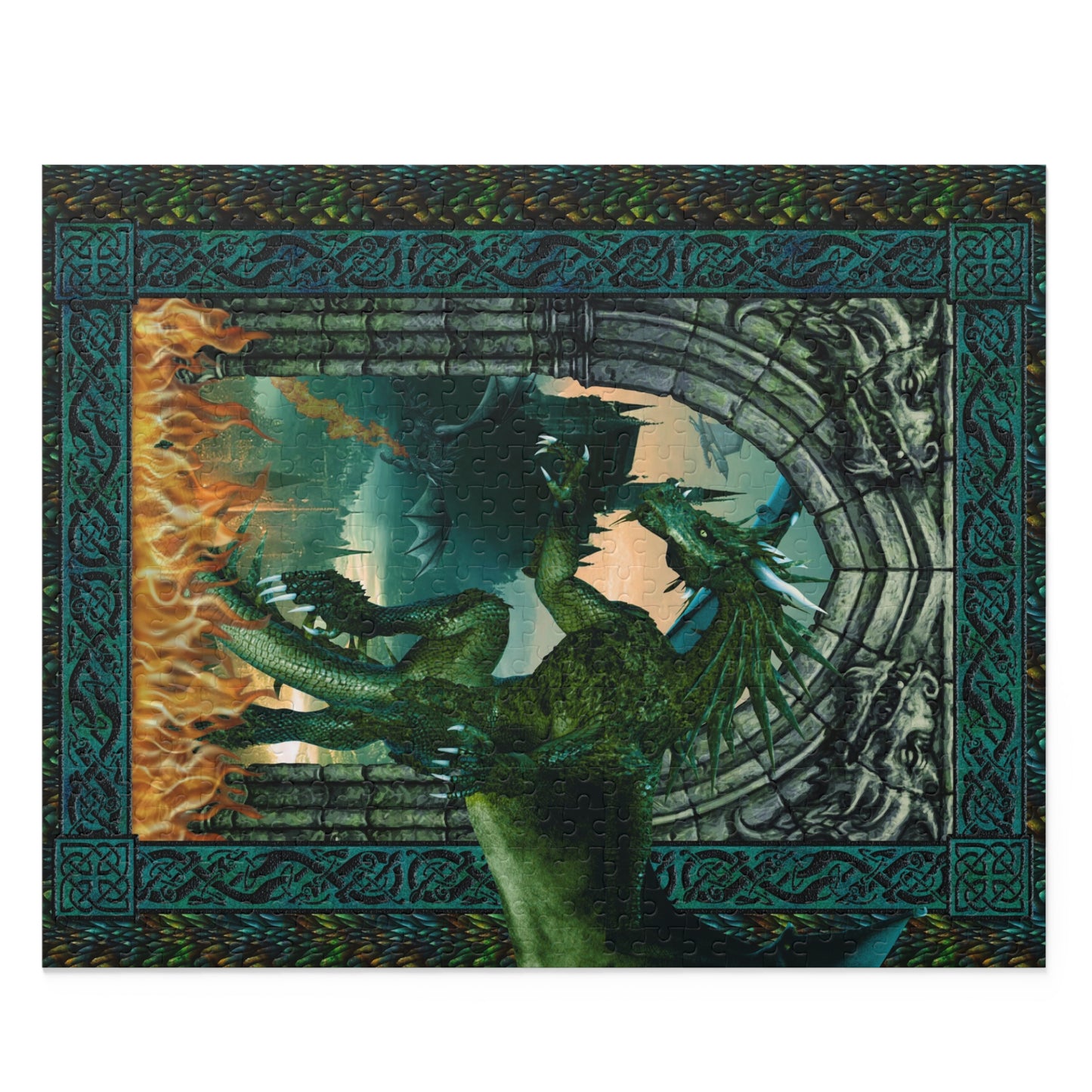 Jigsaw Puzzle (500 Pieces):  Emerald Dragons [Panel]