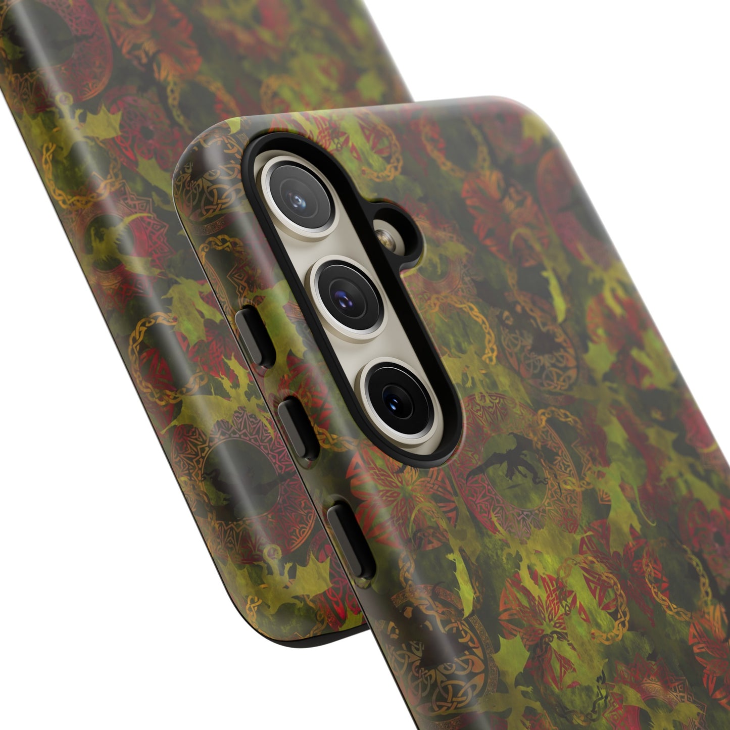 Samsung Galaxy Series Tough Case-Phone Case: Dragons [Green Panel]