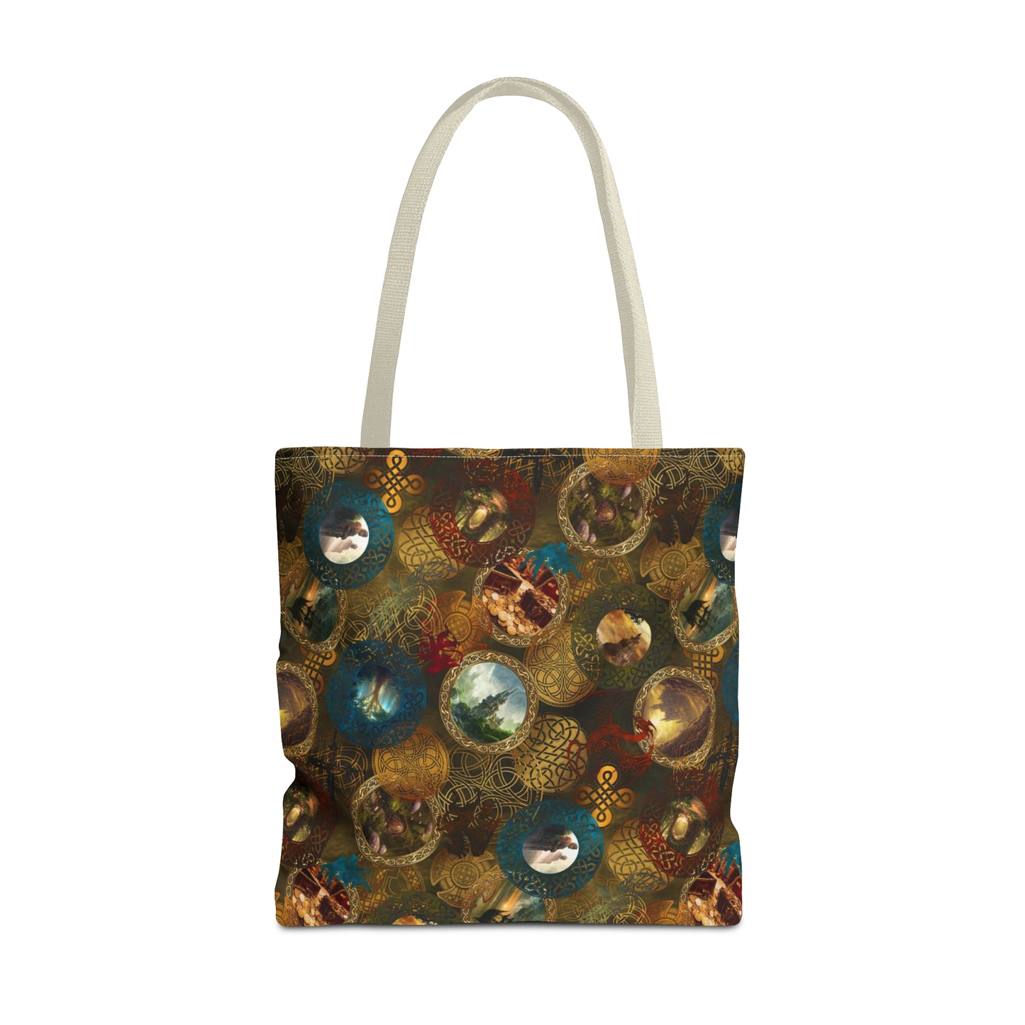 Tote Bag:  large-18x18;  "Legendary Journeys" [Circles Panel]