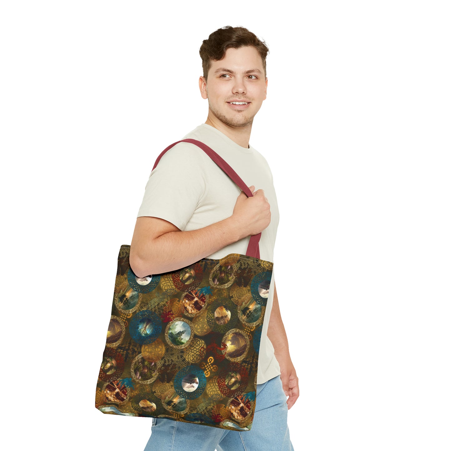Tote Bag:  large-18x18;  "Legendary Journeys" [Circles Panel]