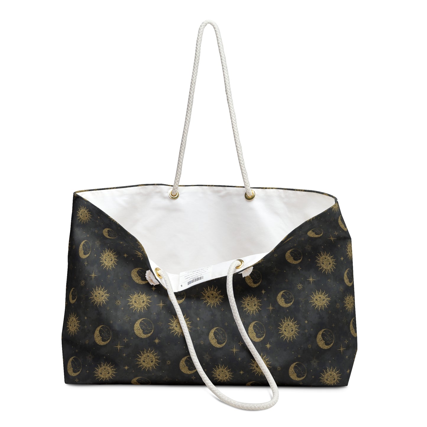 Weekender Tote Bag (Large):  The Sun, The Moon, And The Stars [Gold Speck-Sun/Moons]