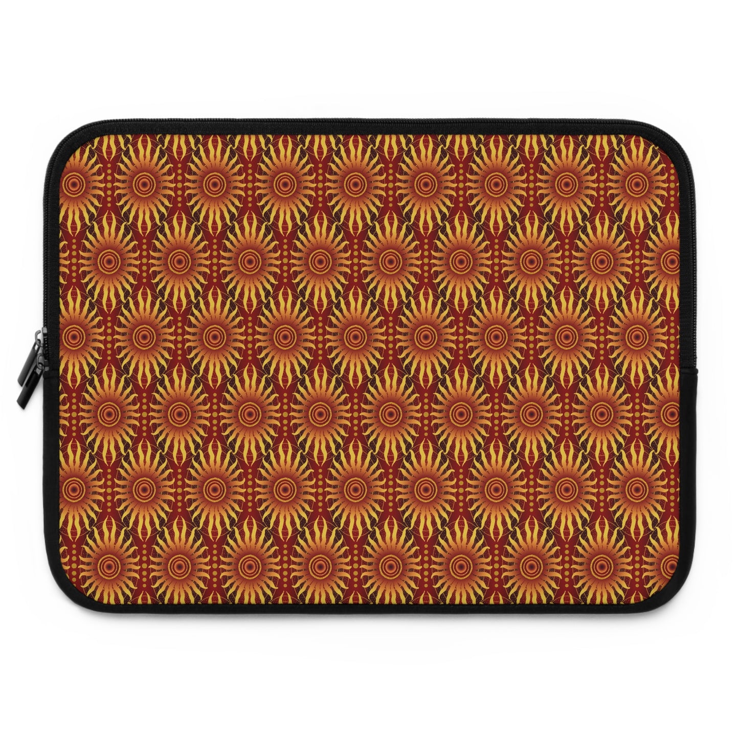 Laptop Sleeve:  Celestial [Red/Orange Sunbursts]