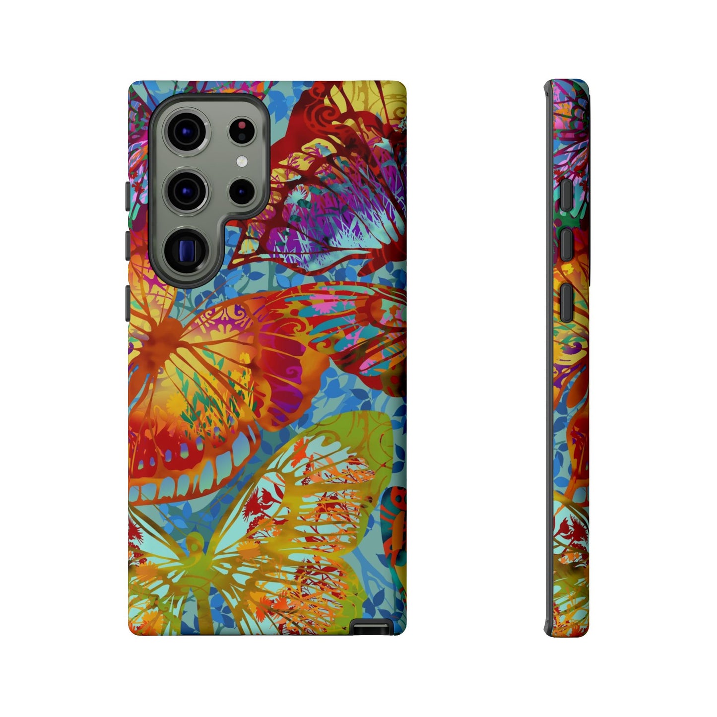 Samsung Galaxy S23 - Tough Phone Case: Dreamscapes [Green Butterflies]