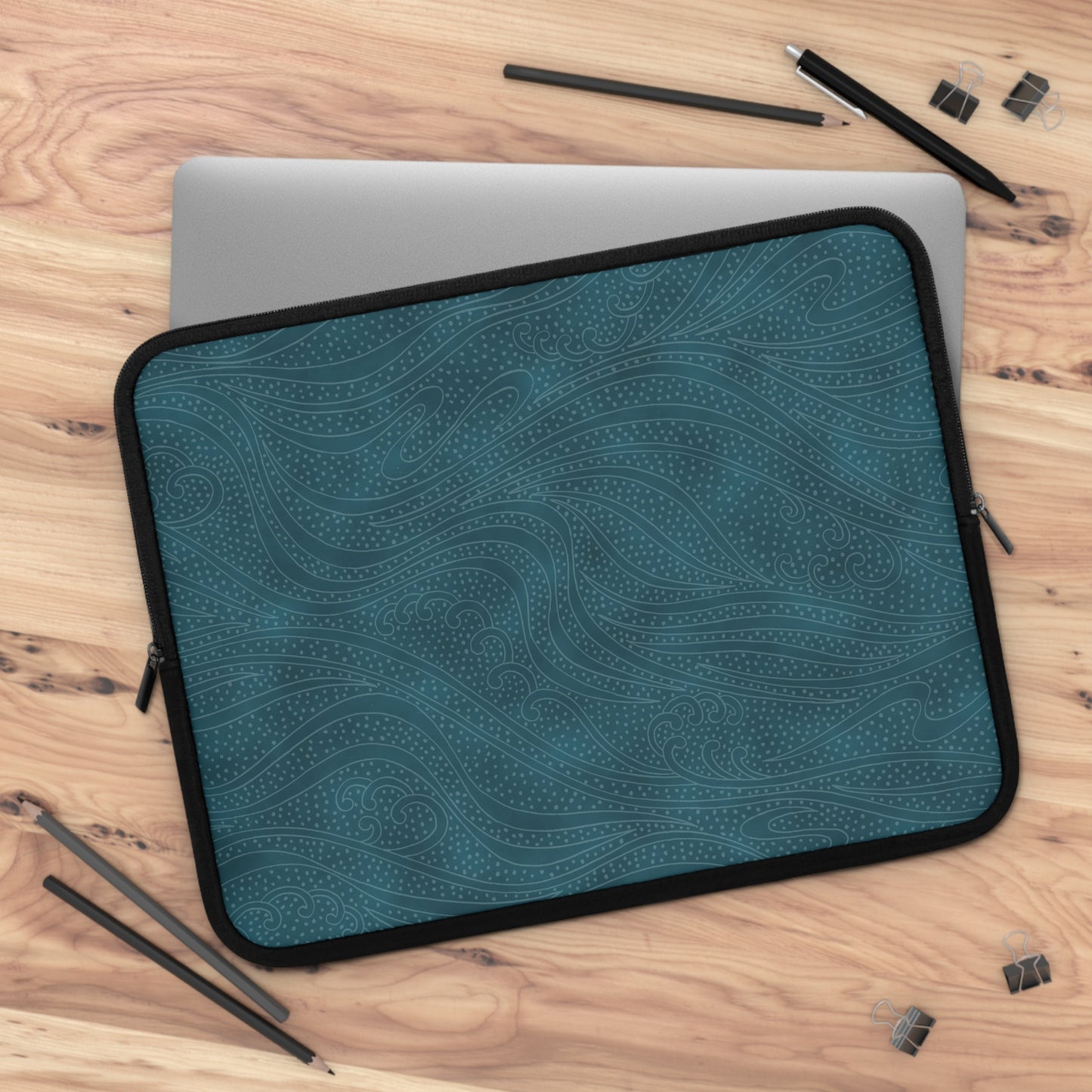 Laptop Sleeve:  [Teal Swirls]