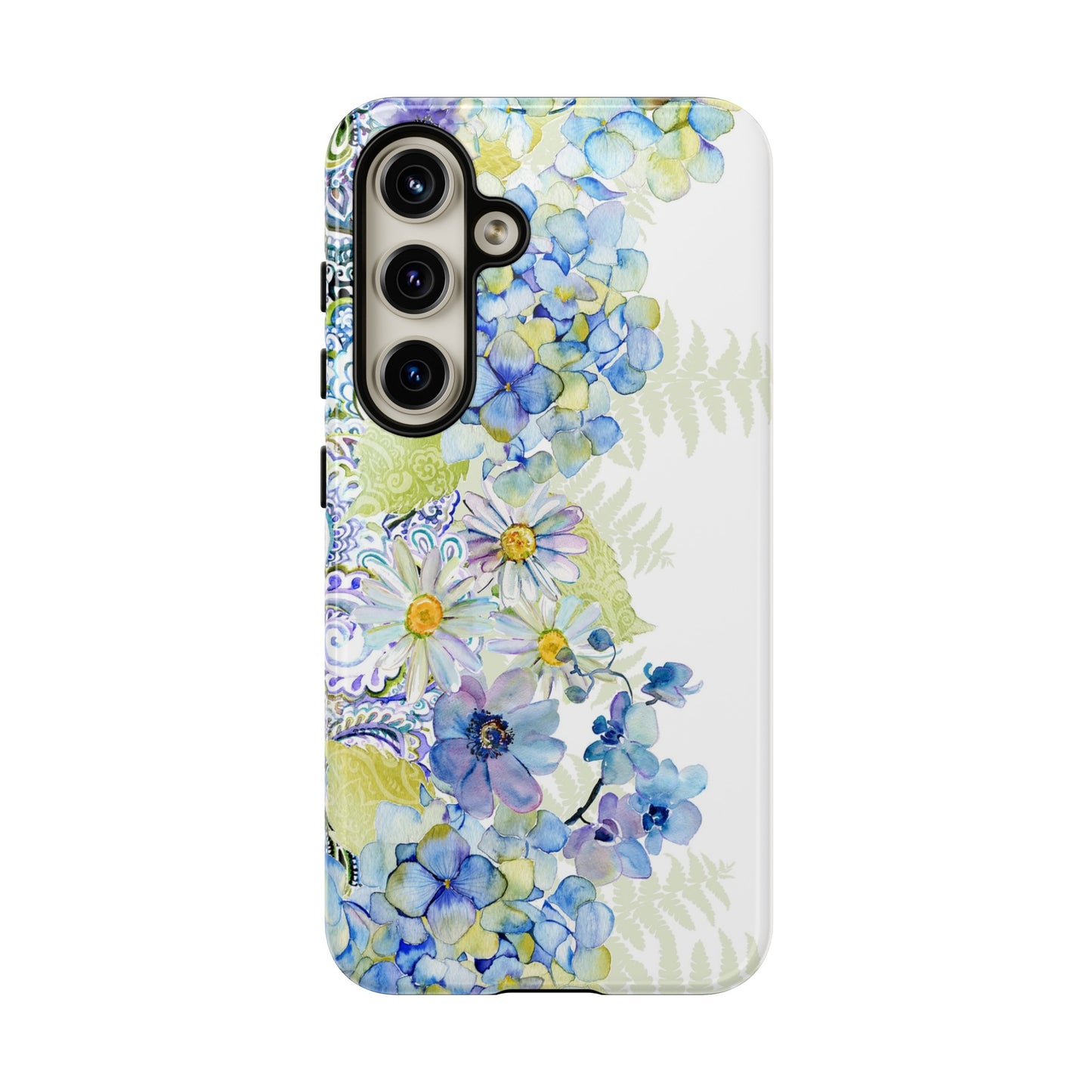 Samsung Galaxy Series Tough Case-Phone Case:  Leah [Flower Border]