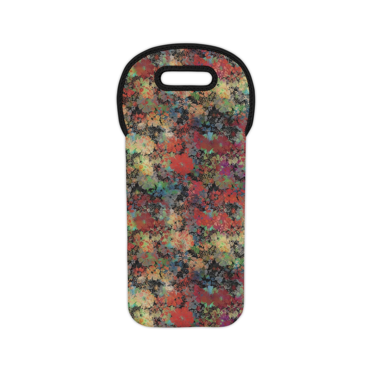 Colorful Wine Tote Bag:  I-Dream [Red Flower Collage]