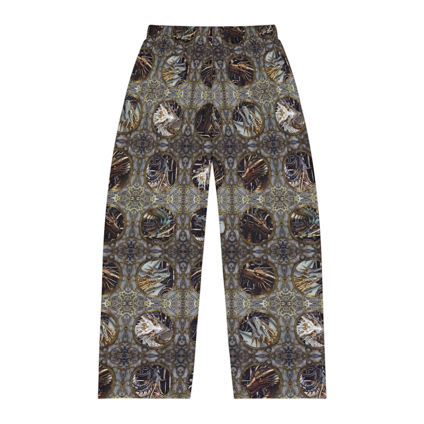 Pajama Pants:  "Steampunk Dragons" [Silver]