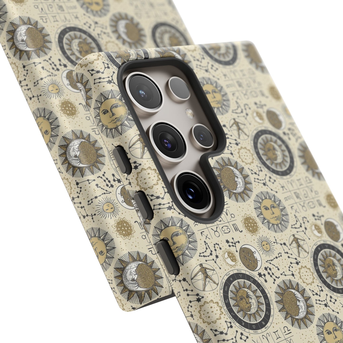 Samsung Galaxy Series Tough Case-Phone Case: The Sun, The Moon, And The Stars [Zodiac Symbols]