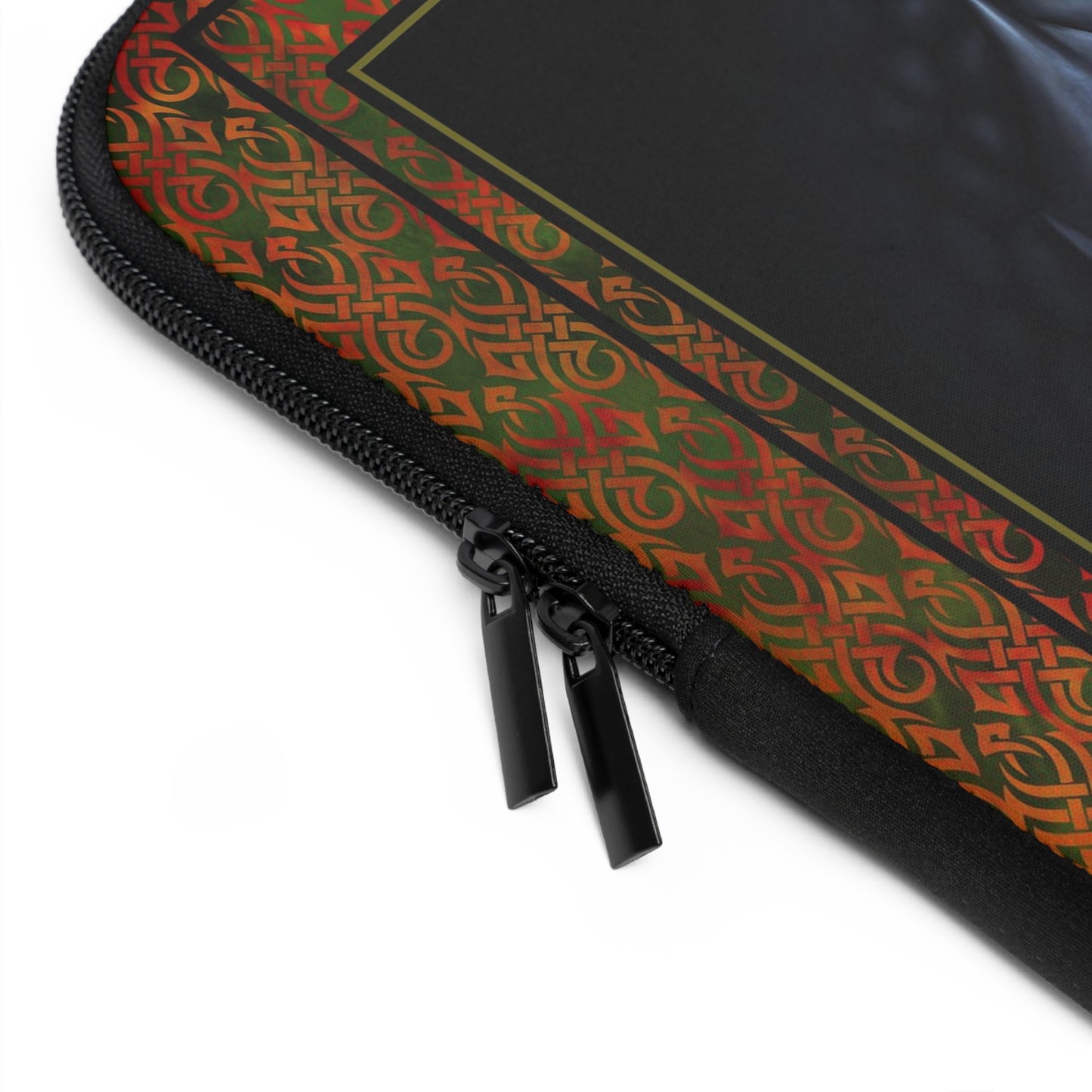 Laptop Sleeve:  "Dragons" [Fire Red; Black Eye];  13", 15", 17" - From "In the Beginning Fabrics".