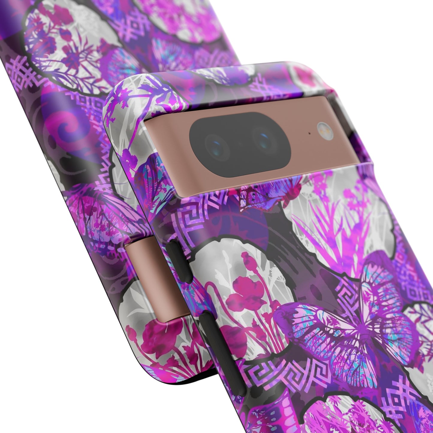 Google Pixel Tough Case-Phone Case: Dreamscapes [Bright Purple Butterflies]