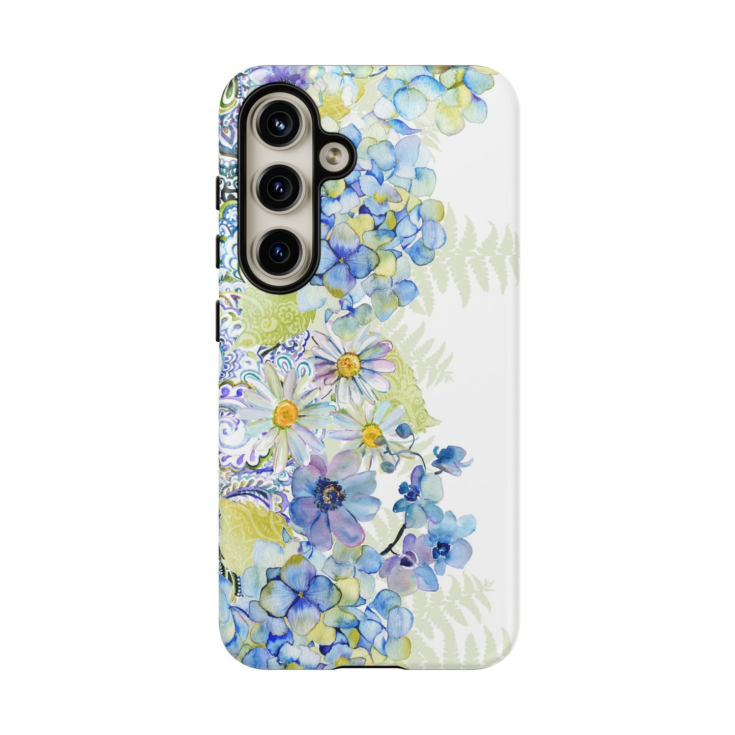 Samsung Galaxy Series Tough Case-Phone Case:  Leah [Flower Border]