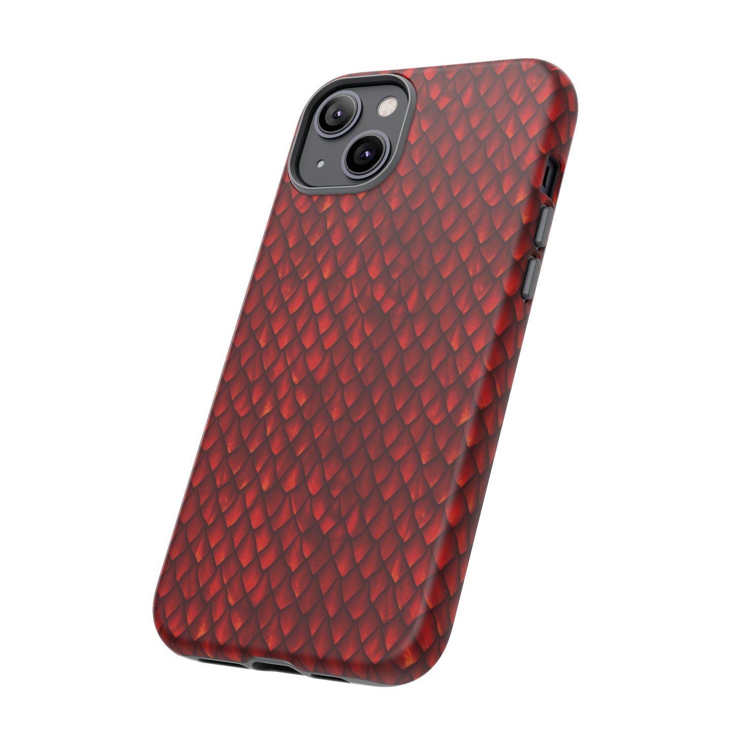 Apple I-Phone 14 (Series) Tough Case-Phone Case: Dragon [Red Scales]