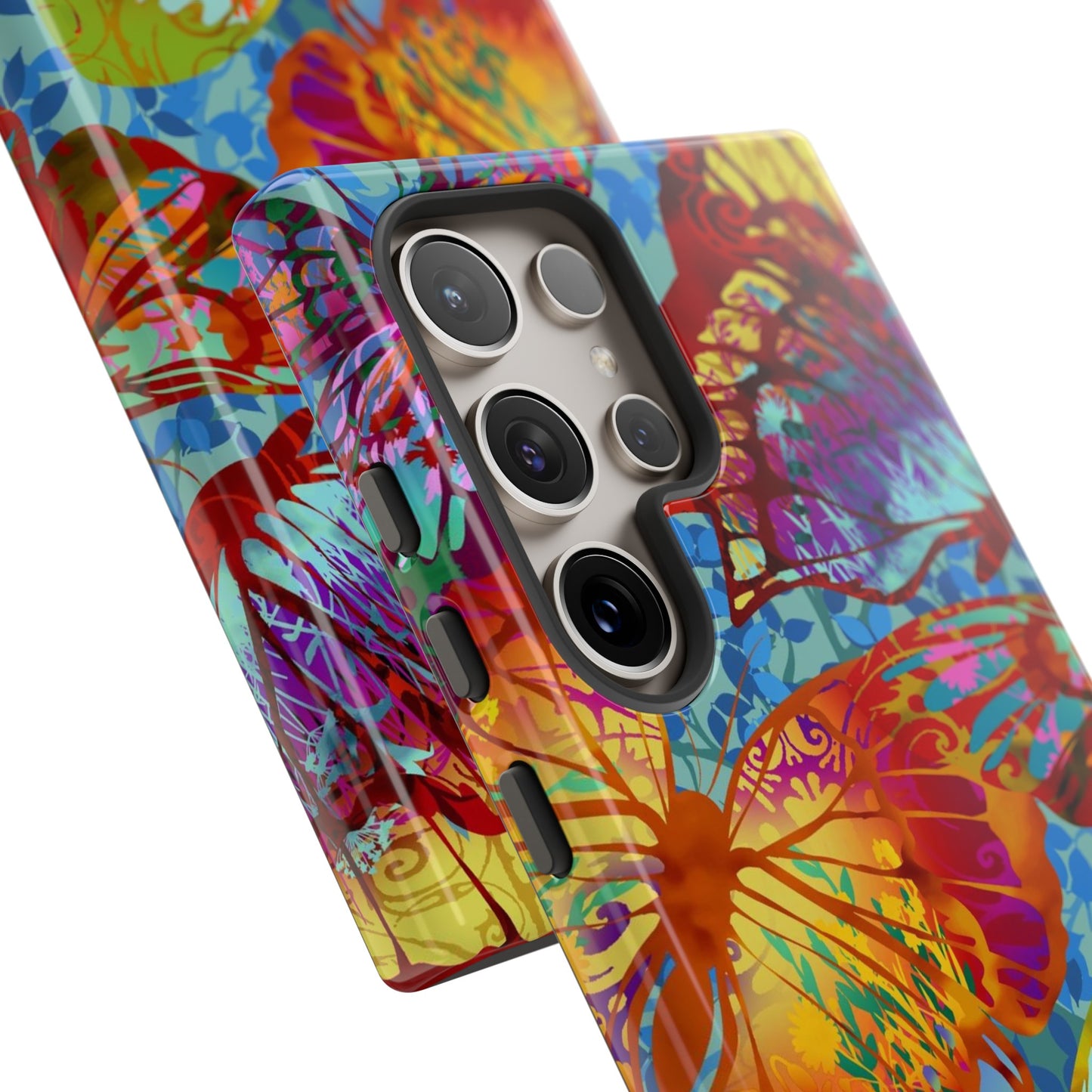 Samsung Galaxy Series Tough Case-Phone Case: Dreamscapes [Light Green Butterflies]