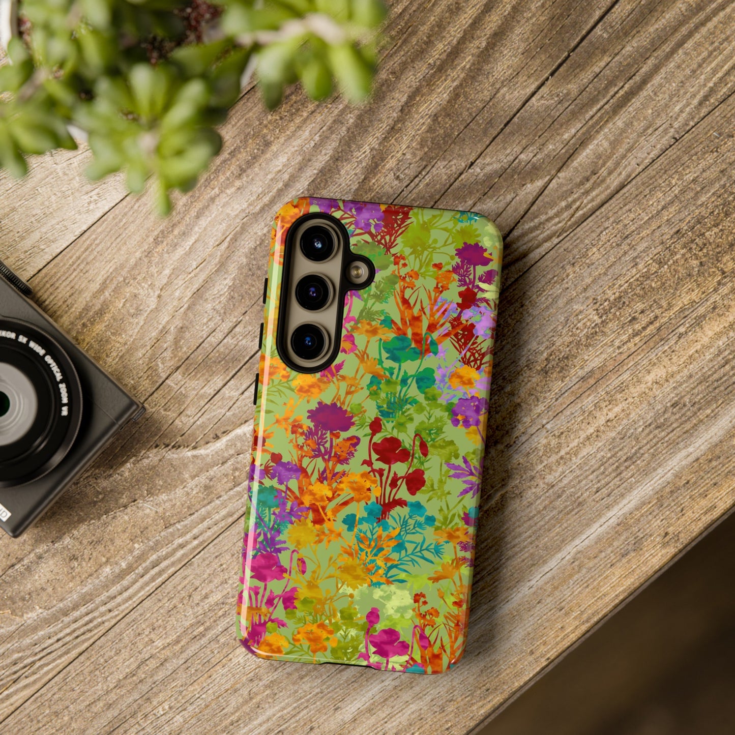 Samsung Galaxy Series Tough Case-Phone Case: Dreamscapes [Multi-Colored Flowers-Yellow]
