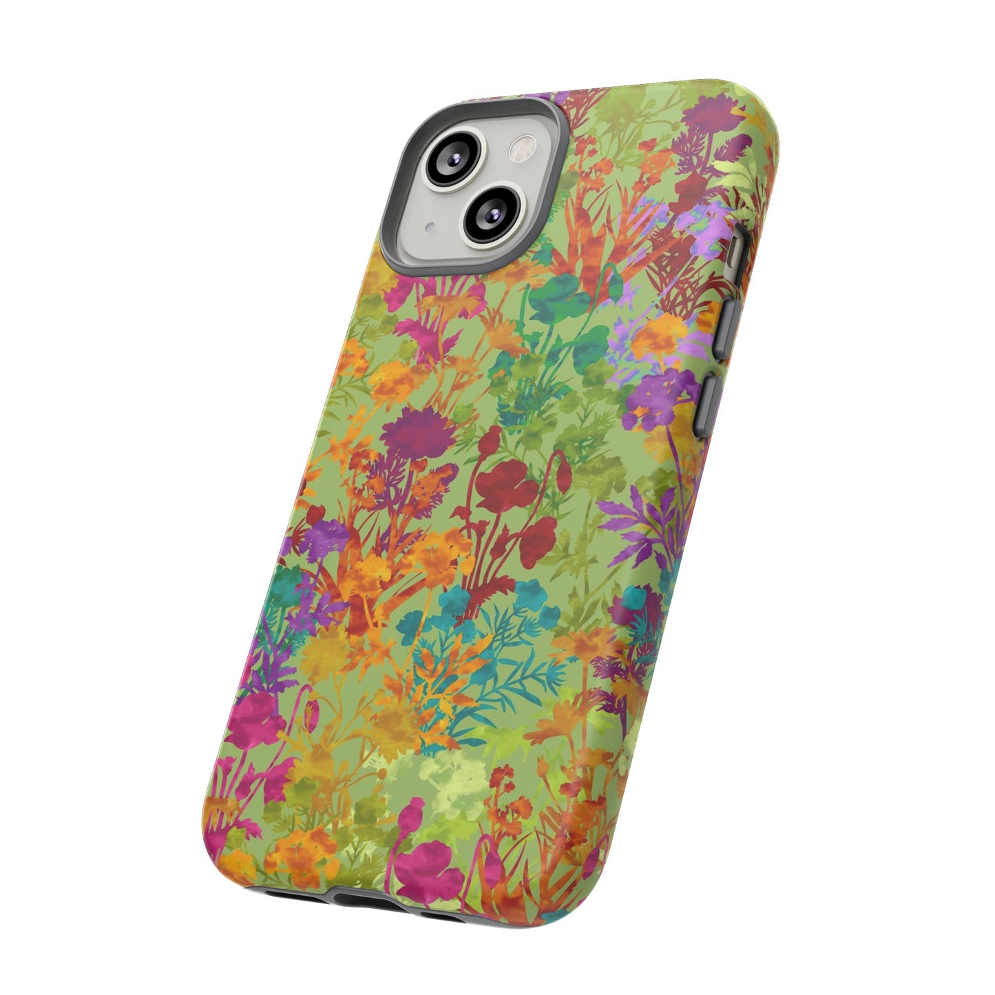 Apple I-Phone 14 (Series)-Tough Case-Phone Case:  Dreamscapes [Multi-Colored Flower-Yellow]