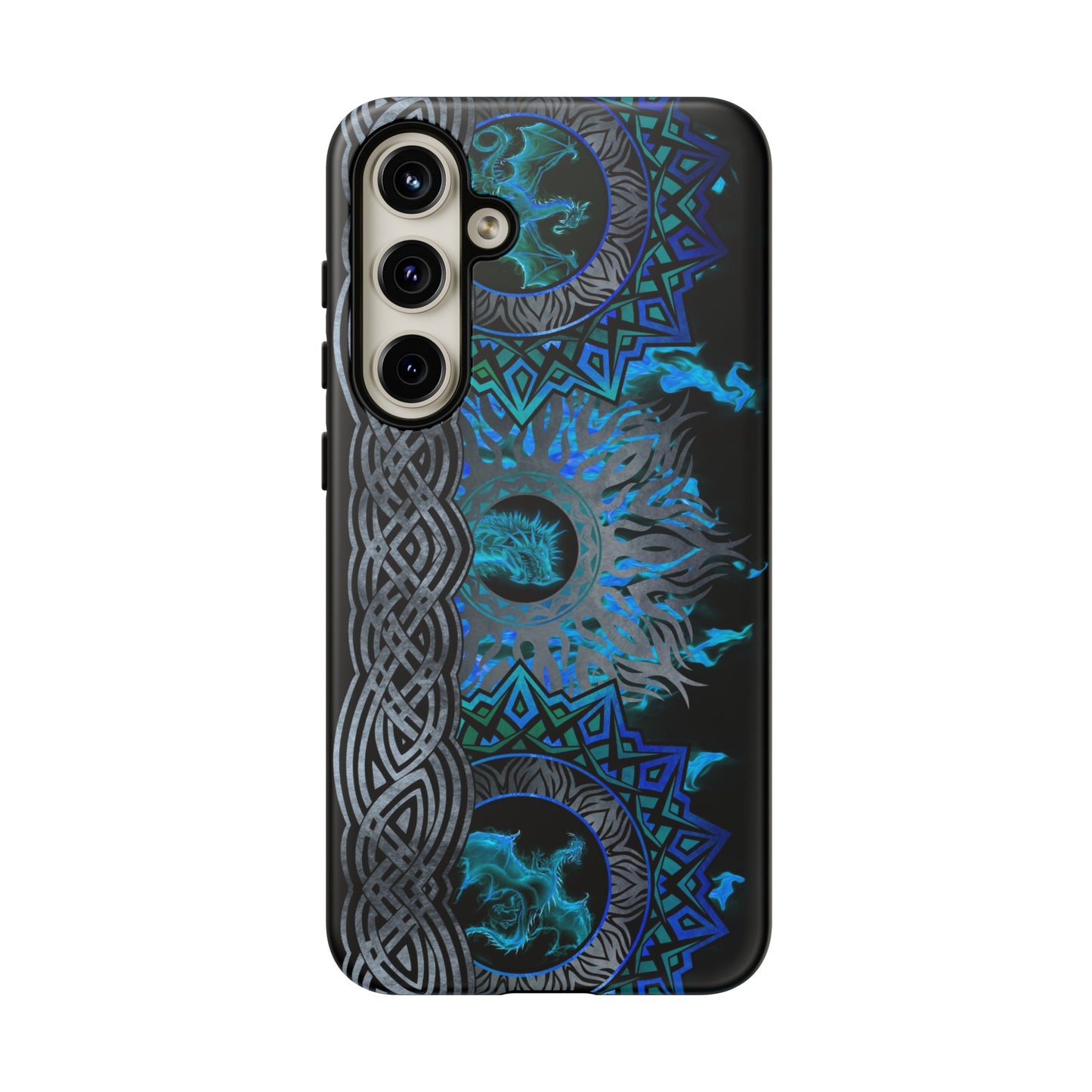 Samsung Galaxy Series Tough Case-Phone Case: Dragons [Blue Fury]