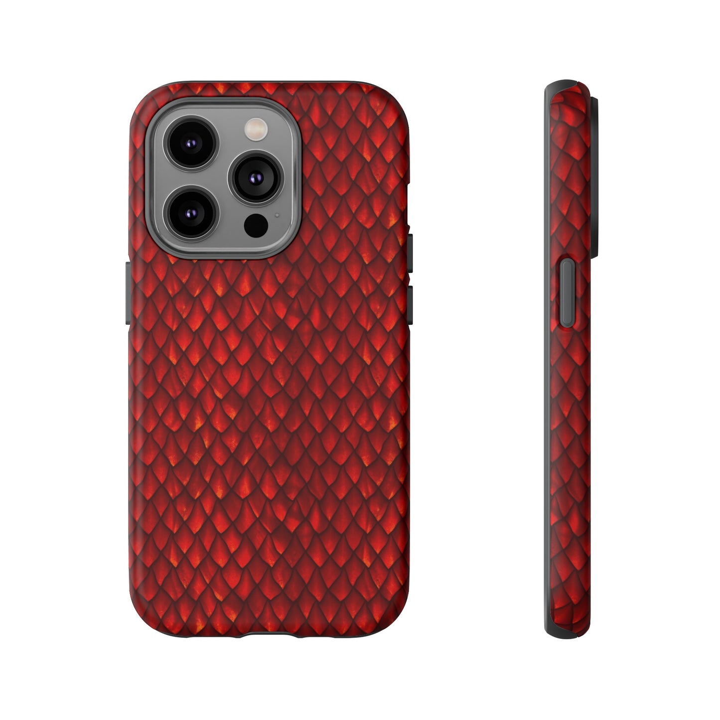 Apple I-Phone 14 (Series) Tough Case-Phone Case: Dragon [Red Scales]