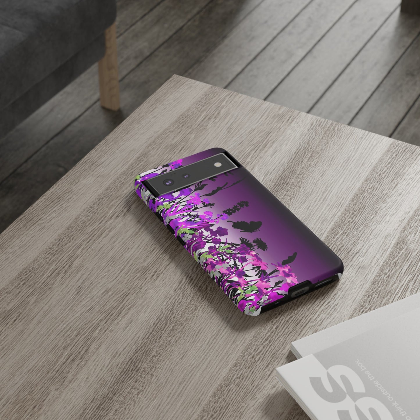 Android Google Pixel (Series) Tough Case-Phone Case:  Dreamscapes [Dark Purple Border]