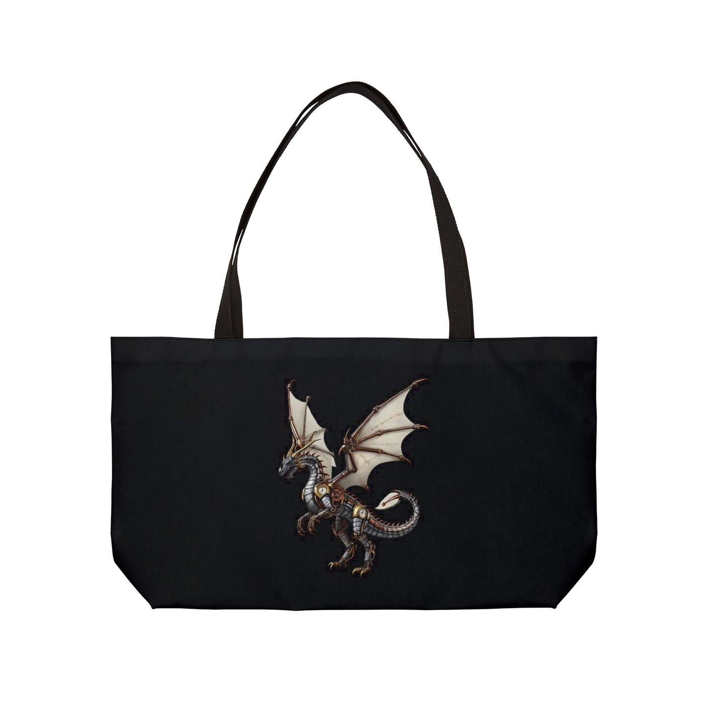 Weekender Tote Bag (Large):  Steampunk Dragons [Steel Dragon]