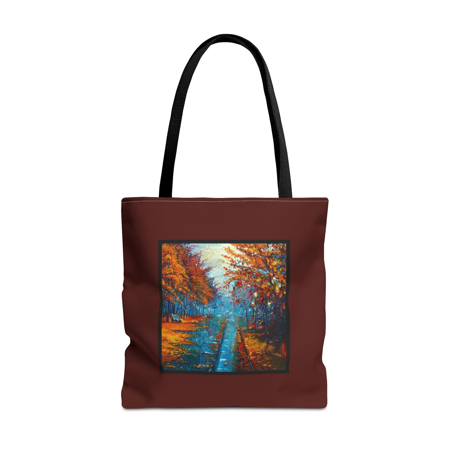 Tote Bag:  large-18x18;  "Year of Art" [Fall Path, Smal Panel]