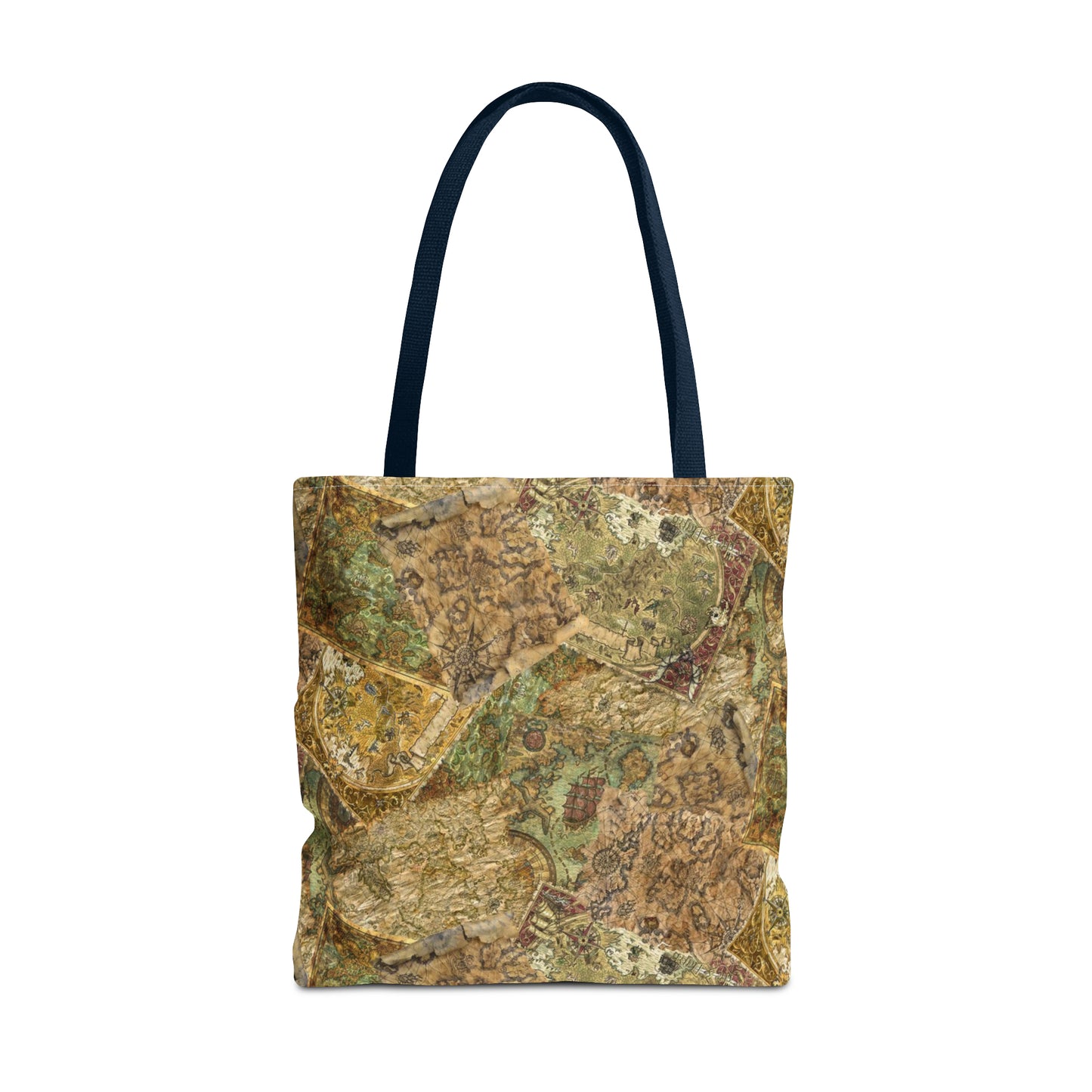Tote Bag:  large-18x18;  "Legendary Journeys" [Maps-Panel]