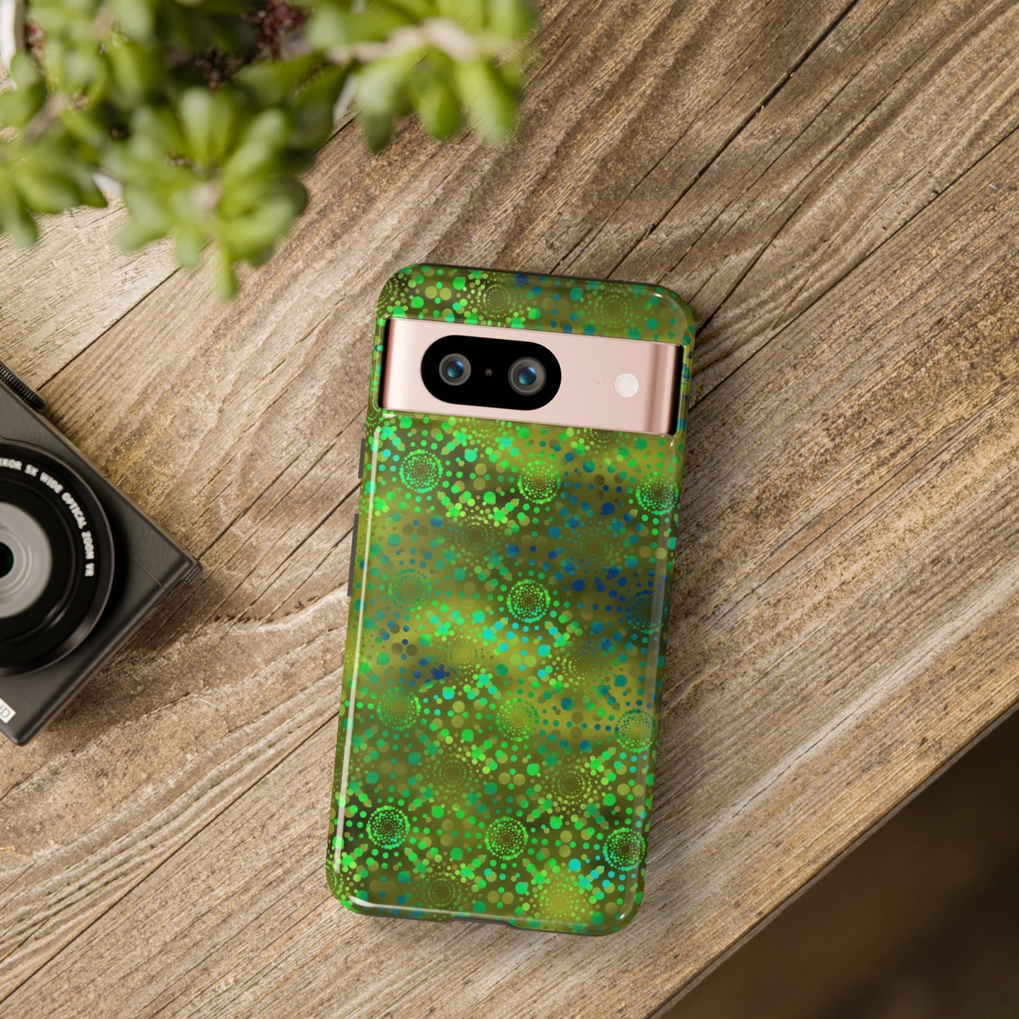 Google Pixel Tough Case-Phone Case: Dreamscapes [Green Kaleidoscope]