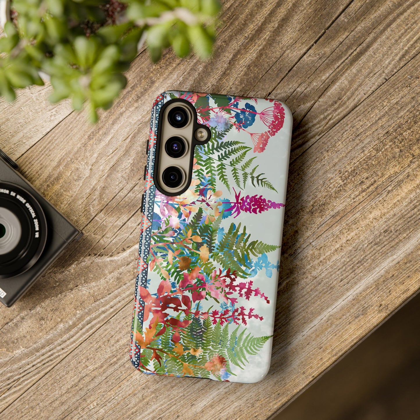 Samsung Galaxy Series Tough Case-Phone Case:  Haven [Flower Border 2]