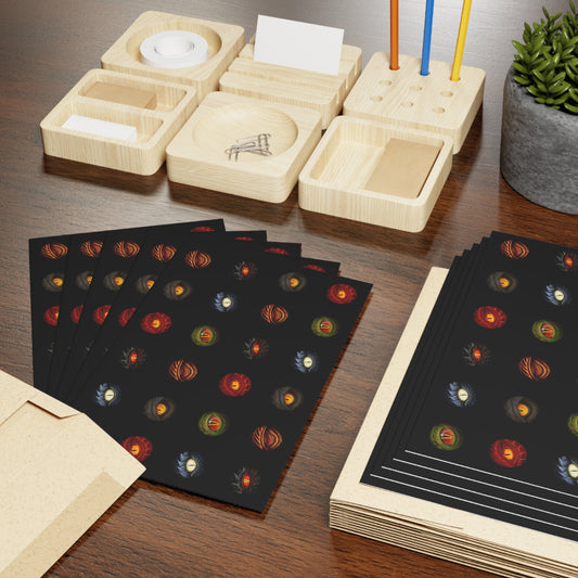 NOTE CARDS: DRAGONS [Eyes-Black Background]
