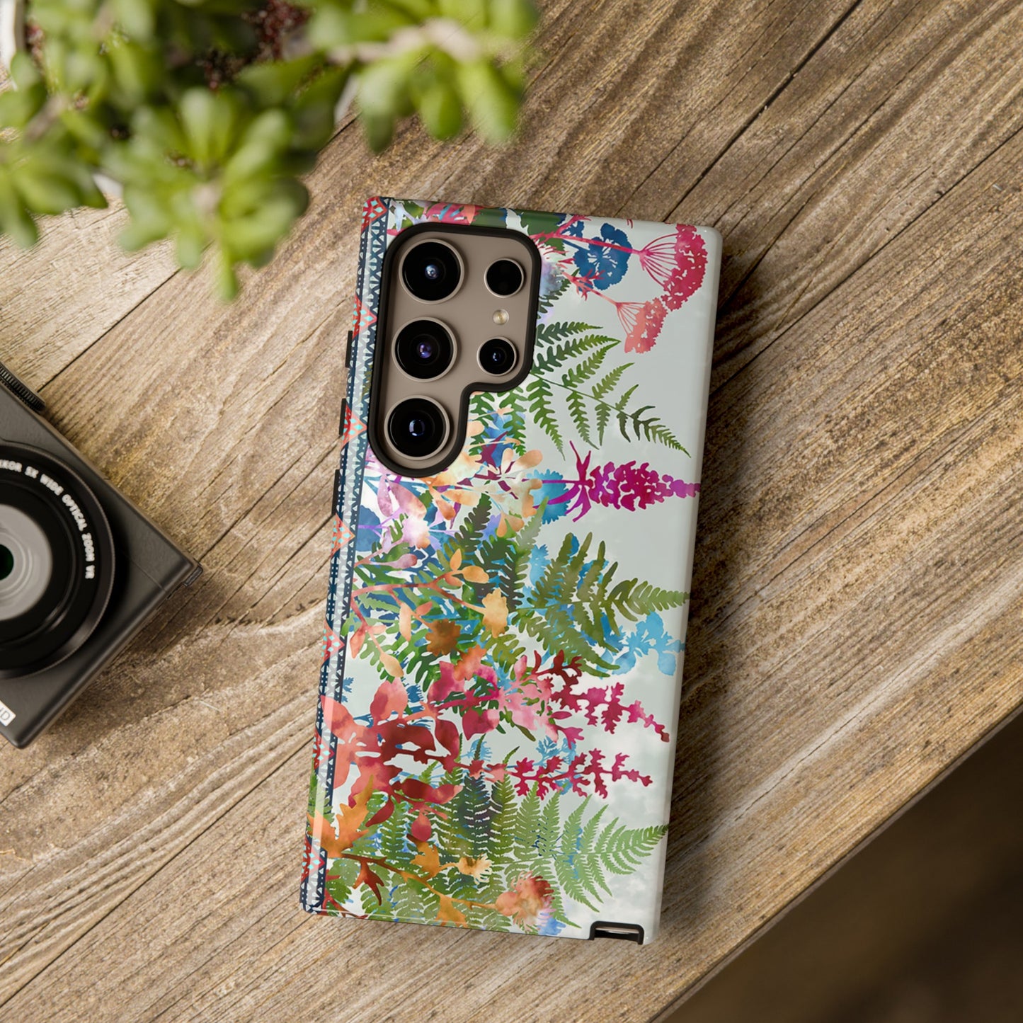 Samsung Galaxy Series Tough Case-Phone Case:  Haven [Flower Border 2]
