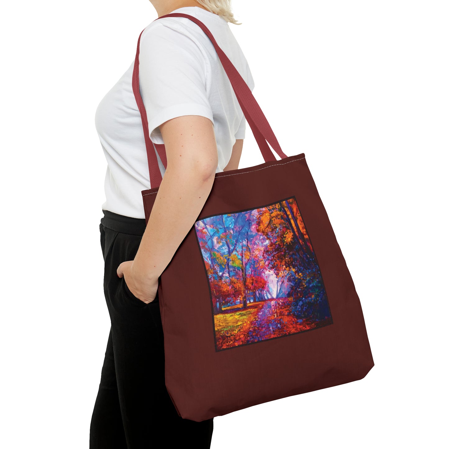 Tote Bag:  large-18x18;  "Year of Art" [Fall Path-Small Panel]