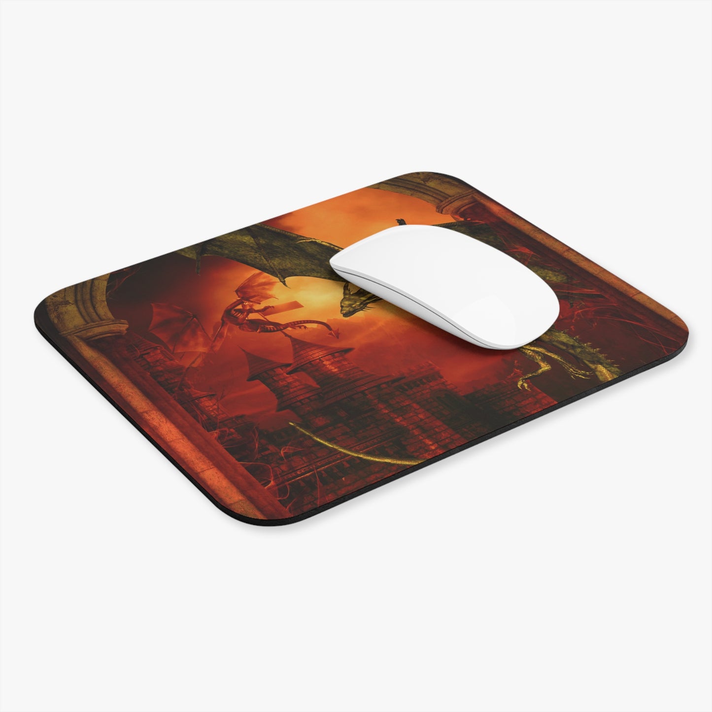 Mouse Pad-Gaming;  9x8 - "Red Dragons" Panel