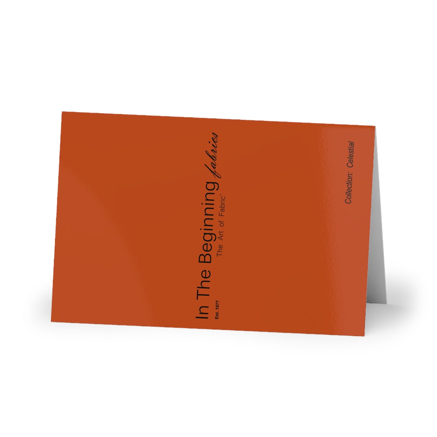 NOTE CARDS: CELSTIAL [Scallops:  Orange/Gold]