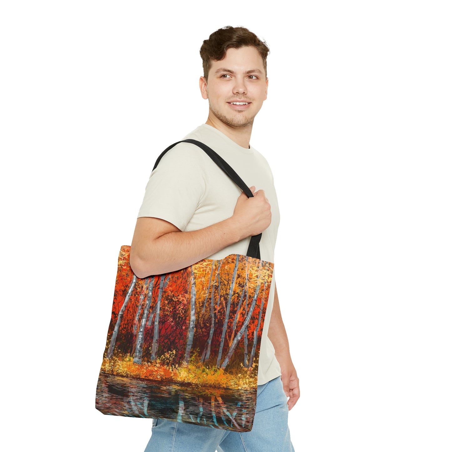 Tote Bag:  large-18x18;  "Year of Art" [Aspen Trees-2: Large Panel]