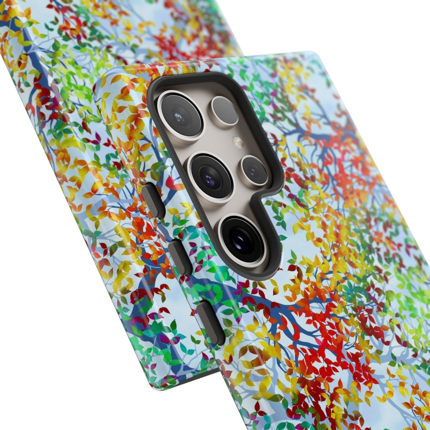 Samsung Galaxy Series Tough Case-Phone Case: Dreamscapes [Multi-Colored Leaves-Light]