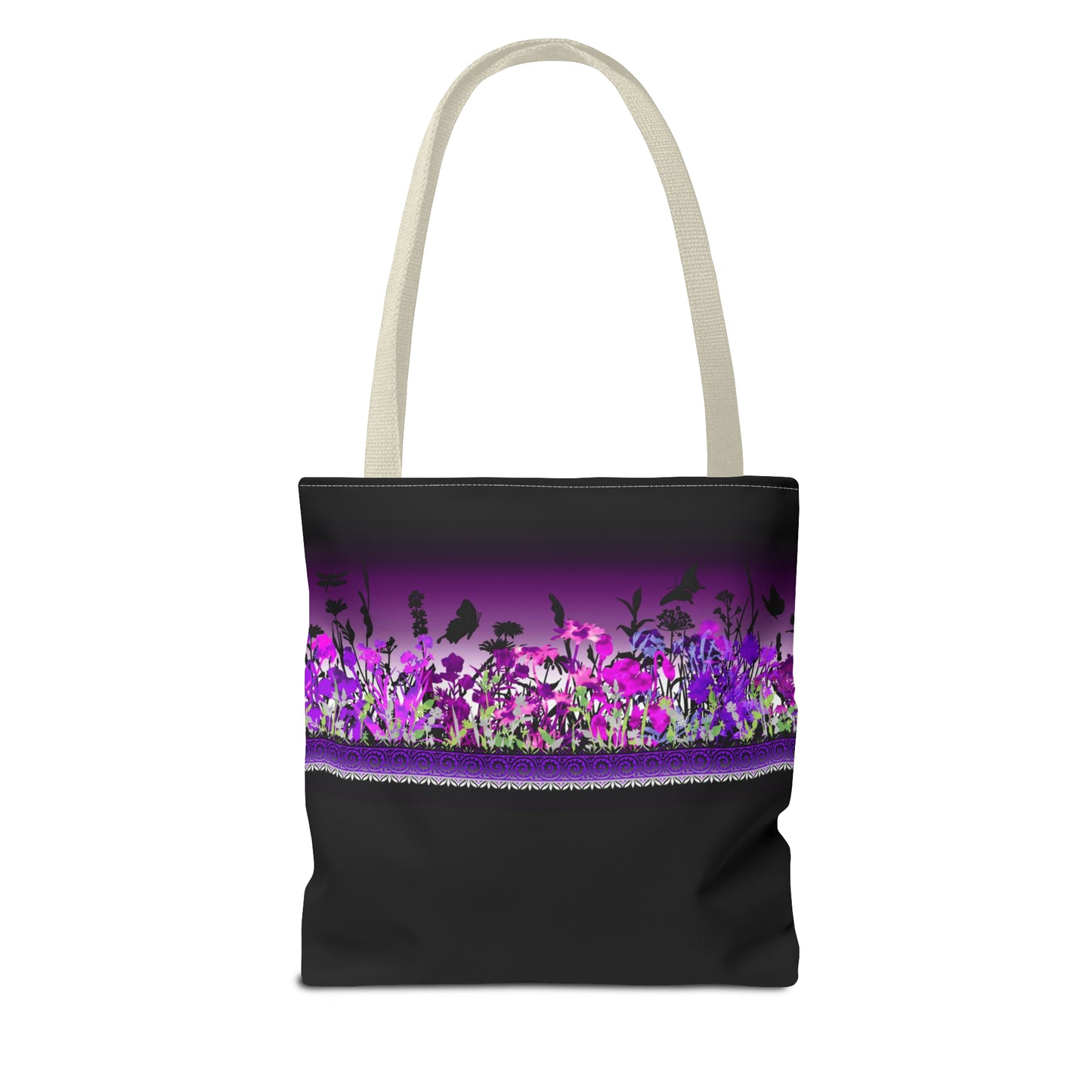 Tote Bag:  Large-18x18; Dreamscapes-Purple Border